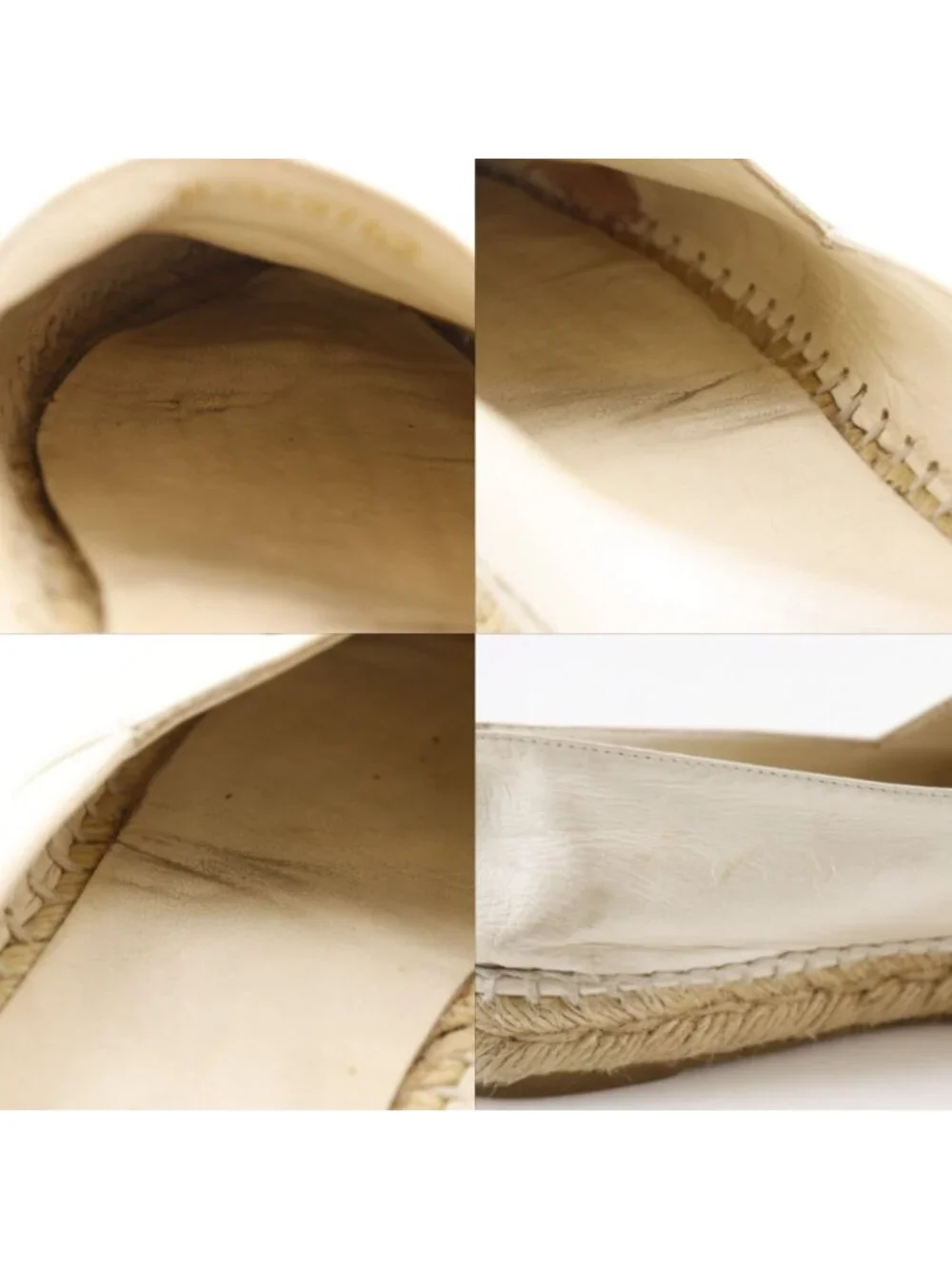 Chanel Espadrilles CC Logo B Lambskin White Slip Ons Slipper